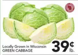 Pete's Fresh Market Locally Grown in Wisconsin GREEN CABBAGE offer