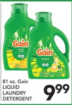 Pete's Fresh Market 81 oz. Gain LIQUID LAUNDRY DETERGENT offer