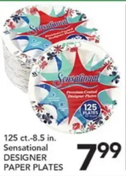 Pete's Fresh Market 125 ct.-8.5 in. Sensational DESIGNER PAPER PLATES offer