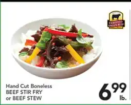 Pete's Fresh Market Hand Cut Boneless BEEF STIR FRY or BEEF STEW offer