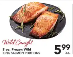 Pete's Fresh Market 8 oz. Frozen Wild KING SALMON PORTIONS offer