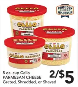 Pete's Fresh Market 5 oz. cup Cello PARMESAN CHEESE offer