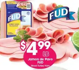 Arteagas Food Center Fud Sliced Turkey Ham offer