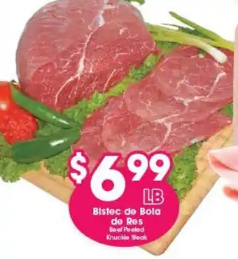 Arteagas Food Center Beef Peeled Knuckle Steak offer