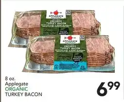 Pete's Fresh Market 8 oz. Applegate ORGANIC TURKEY BACON offer
