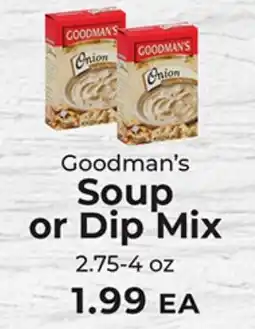 Sunset Foods Goodman's Soup or Dip Mix offer