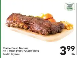 Pete's Fresh Market Prairie Fresh Natural ST. LOUIS PORK SPARE RIBS offer