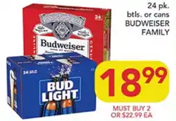 Pete's Fresh Market BUDWEISER FAMILY BUD LIGHT offer