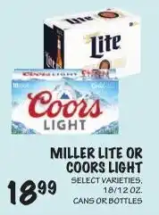 Foodarama Miller Lite or Coors Light offer