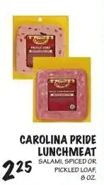 Foodarama Carolina Pride lunchmeat offer