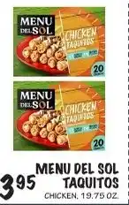 Foodarama Menu del sol taquitos offer
