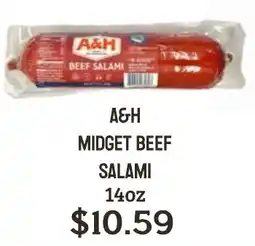 Seven Mile Market A&H midget beef salami offer