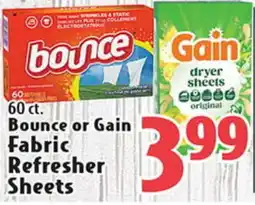 Eurofresh Market Bounce or Gain Fabric Refresher Sheets offer