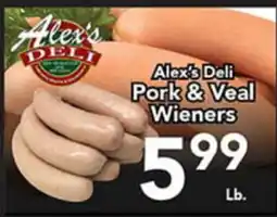 Eurofresh Market Alex's Deli Pork & Veal Wieners offer