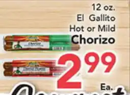 Eurofresh Market El Gallito Hot or Mild Chorizo offer
