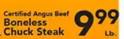 Eurofresh Market Certified Angus Beef Boneless Chuck Steak offer