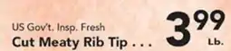 Eurofresh Market US Gov't. Insp. Fresh Cut Meaty Rib Tip offer