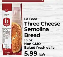 Sunset Foods La Brea Three Cheese Semolina Bread offer