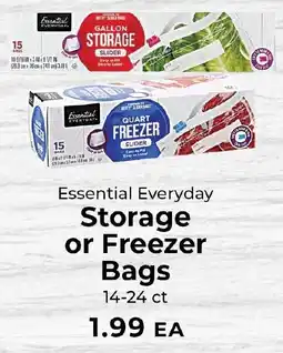 Sunset Foods Essential Everyday Storage or Freezer Bags offer