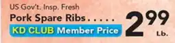 Eurofresh Market US Gov't. Insp. Fresh Pork Spare Ribs offer