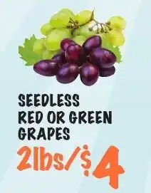 Foodarama Seedless red or green grapes offer