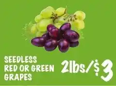 Foodarama Seedless red or green grapes offer