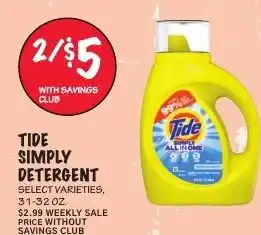 Foodarama Tide Simply Detergent offer