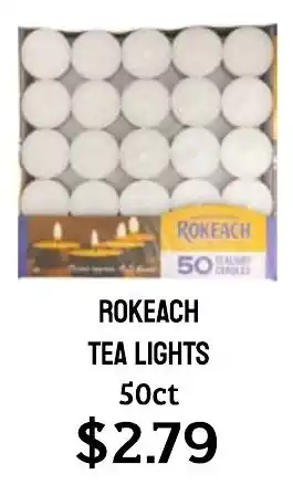 Seven Mile Market Rokeach tea lights offer