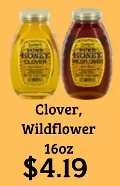 Seven Mile Market Combs honey clover, wildflower offer