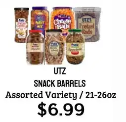 Seven Mile Market Utz snack barrels offer
