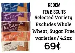 Seven Mile Market Kedem tea biscuits offer