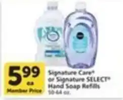 Pavilions Signature Care or Signature SELECT Hand Soap Refills offer
