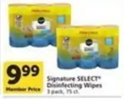 Pavilions Signature Select disinfecting wipes offer