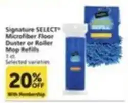 Pavilions Signature Select microfiber floor duster or roller mop refills offer