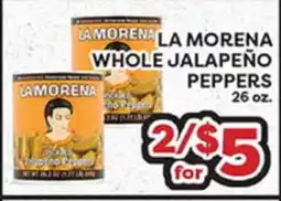 Torres Supermercado LA MORENA WHOLE JALAPEΓO PEPPERS offer