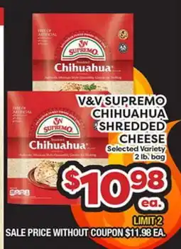 Torres Supermercado V&V SUPREMO CHIHUAHUA SHREDDED CHEESE offer
