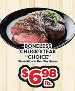 Torres Supermercado BONELESS CHUCK STEAK CHOICE offer