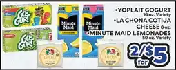 Torres Supermercado • YOPLAIT GOGURT • LA CHONA COTIJA CHEESE • MINUTE MAID LEMONADES offer