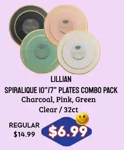 Seven Mile Market Lillian spiralique 10"/17" plates combo pack offer