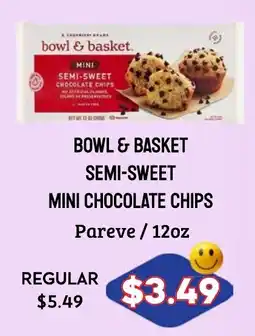 Seven Mile Market Bowl & Basket mini semi-sweet chocolate chips offer
