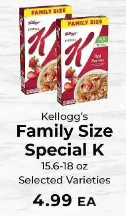 Sunset Foods Kellogg's Family Size Special K offer