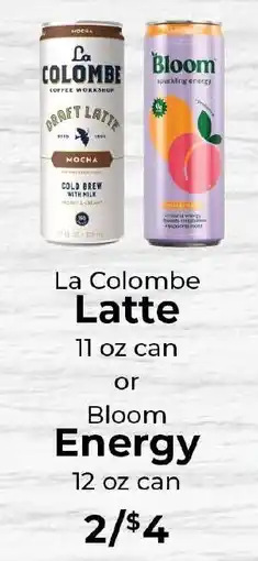 Sunset Foods La Colombe Latte or Bloom Energy offer