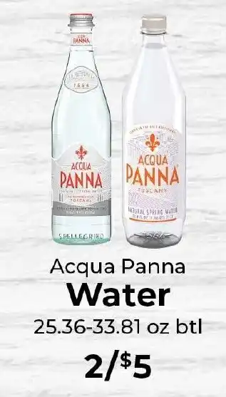 Sunset Foods Acqua Panna Water offer