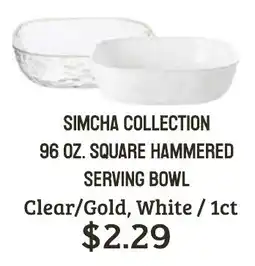 Seven Mile Market Simcha Collection square hammered serving bowl offer
