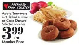 Pavilions Apple Turnovers or Cake Donuts offer