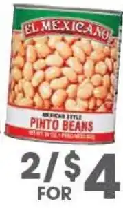 Arteagas Food Center El mexicano pinto beans offer