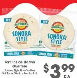 Arteagas Food Center Sonora Style Flour Tortillas offer