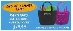 Pavilions Pavilions waterproof rubber tote offer