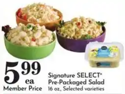 Pavilions Signature Select Pre-Packaged Salad offer