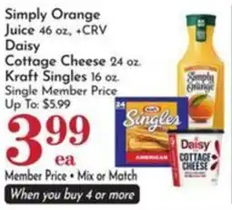 Pavilions Simply Orange Juice offer